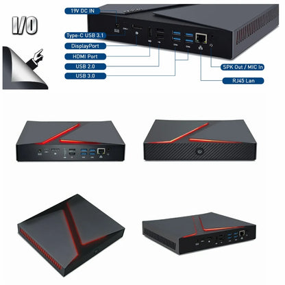 Mini PC Gaming Computadora Intel i9 9880H Computadora Gamer 8 Núcleos Windows 10 Tarjeta Gráfica NVIDIA GTX1650 Diseño de Moda Wifi BT