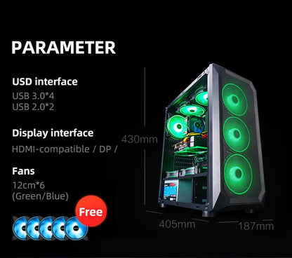 Aotesier DIY Desktop PC  core i5 E5-2650 cpu GTX 950 with 16G RAM 256G SSD Gaming PC Desktop computer Pc gamer all in one pc