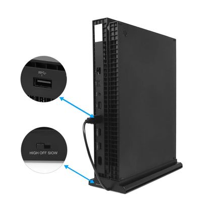 Nuevo soporte vertical para Xbox One X con 3 ventiladores de refrigeración + concentrador de 3 puertos USB Base/base de refrigeración vertical para consola de juegos Xbox One X