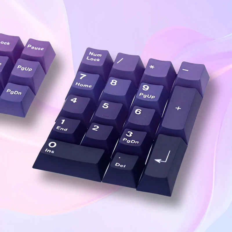 Teclas PBT de 132 teclas con perfil Cherry y doble disparo en morado para interruptores Cherry Gateron MX, teclados mecánicos para juegos