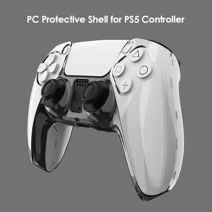 For PS5 DualSense Controller Clear PC Cover Ultra Slim Transparent Protector Case for Sony Playstation5 Gamepad Game Accessories