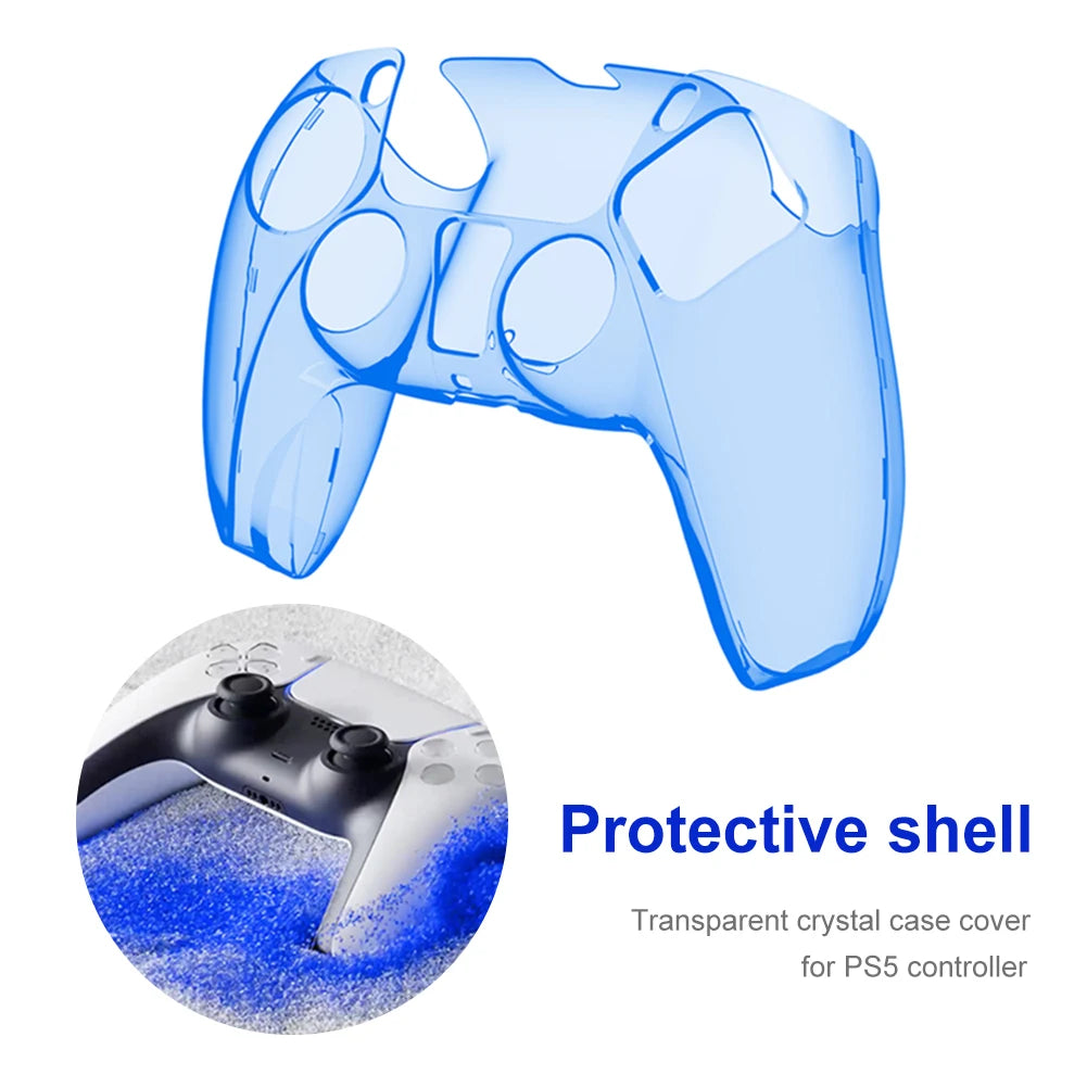 For PS5 DualSense Controller Clear PC Cover Ultra Slim Transparent Protector Case for Sony Playstation5 Gamepad Game Accessories