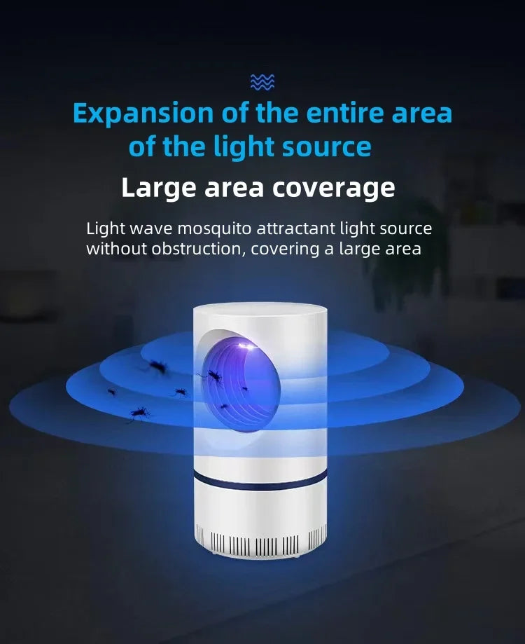 Xiaomi Portable Electric Mosquito Trap Mosquito Killer Lamp With USB Power Supply And Adapter Suction Fan Indoor Insect Fly Trap