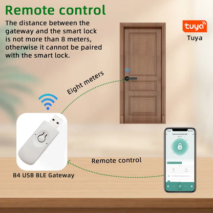 Cerradura electrónica digital con huella dactilar RAYKUBE M5 Tuya BLE con contraseña, llave, tarjeta IC, Smartlife y desbloqueo por aplicación Tuya