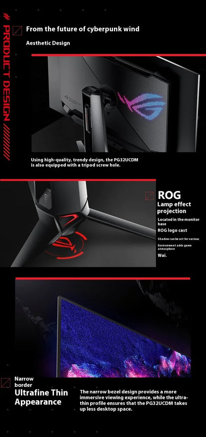 ROG PG32UCDP Monitor da 31.5 pollici Dual Mode 4K 240Hz 480Hz Desktop Laptop IPS Display Screen 1080P PC Gaming OLED Monitor