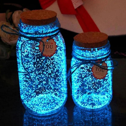 50 g de partículas luminosas fluorescentes para decoración de fiestas, pigmento brillante, grava, arena noctilucente que brilla en la oscuridad, polvo de arena