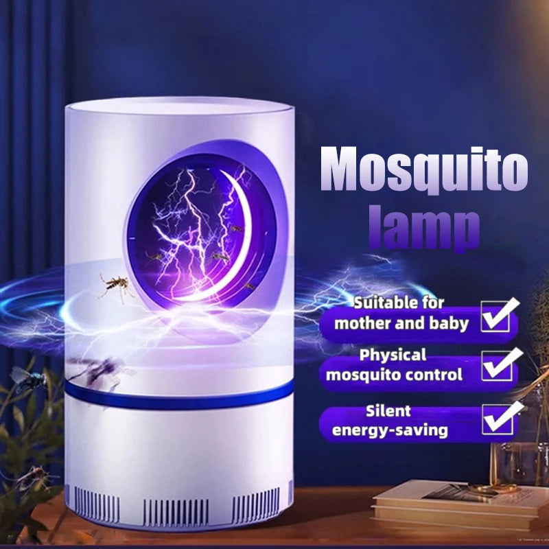 Lámpara repelente de mosquitos portátil, trampa para moscas, lámpara eléctrica silenciosa antimosquitos, recargable por USB para interiores