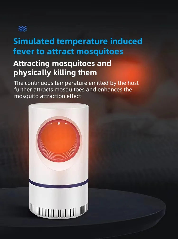 Mosquito Killer Lamp Portable Repellent Heater Fly Trap Electric Insect Killer Mute Anti Mosquito Lamp USB Rechargeable Indoor