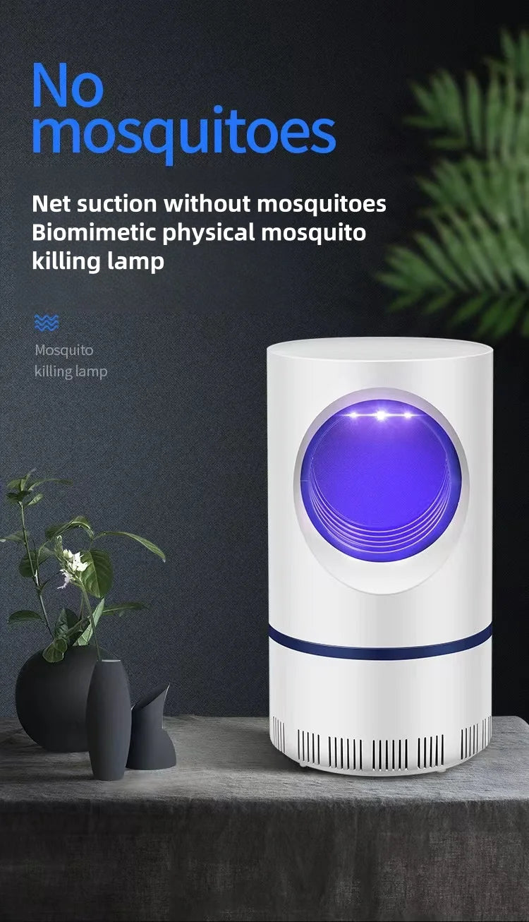 Lámpara repelente de mosquitos portátil, trampa para moscas, lámpara eléctrica silenciosa antimosquitos, recargable por USB para interiores