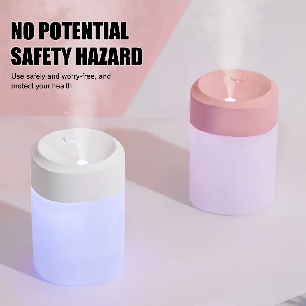 200ML Mini Humidifier USB Ultrasonic Air Humidifier LED Lamp Essential Oil Diffuser Car Purifier Aroma Anion Mist Maker portable