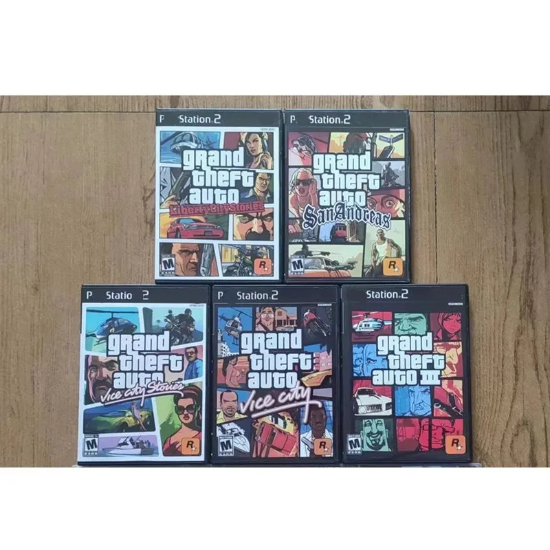 Disco de copia de juego PS2 Serie GTA Desbloqueo de consola Estación 2 Controlador óptico retro Piezas de máquina de videojuegos