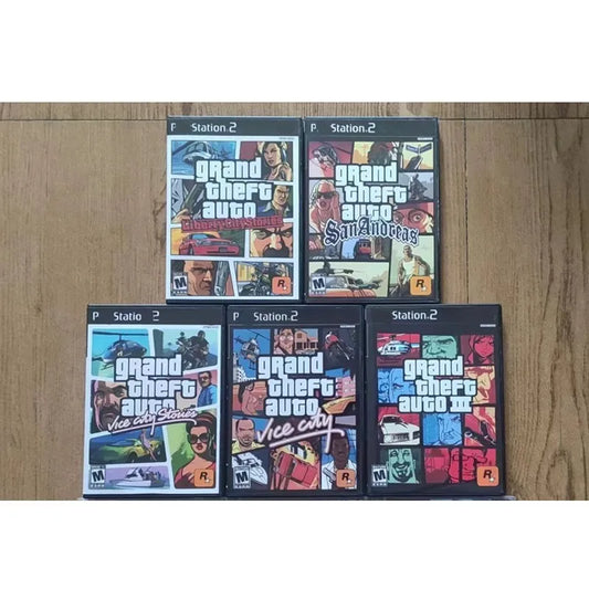 Disco de copia de juego PS2 Serie GTA Desbloqueo de consola Estación 2 Controlador óptico retro Piezas de máquina de videojuegos