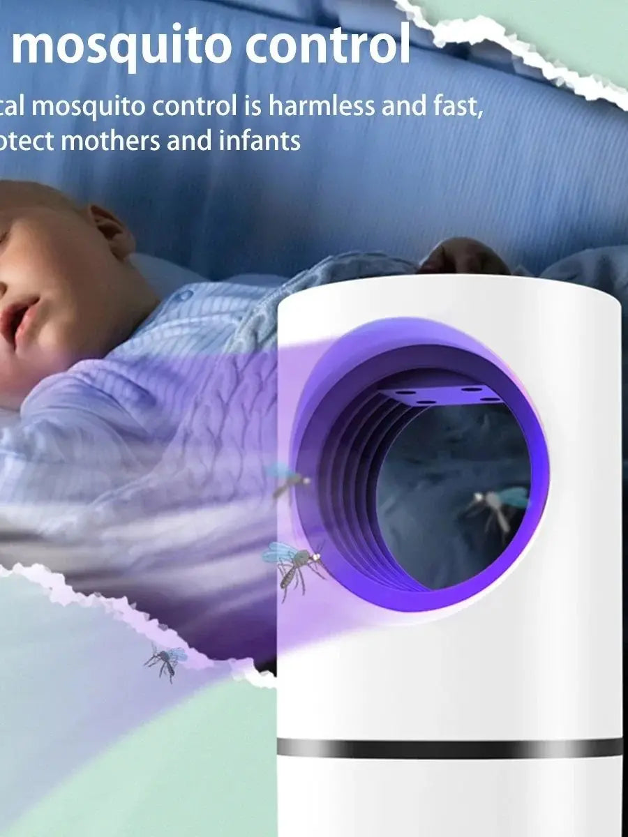 Trampa eléctrica portátil para mosquitos Xiaomi, lámpara para matar mosquitos con fuente de alimentación USB y adaptador, ventilador de succión, trampa para moscas e insectos para interiores