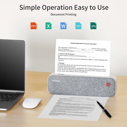 Impresora PeriPage A40, impresora de papel A4, portátil, USB, inalámbrica, Bluetooth, impresora de transferencia térmica para sistema IOS y Android
