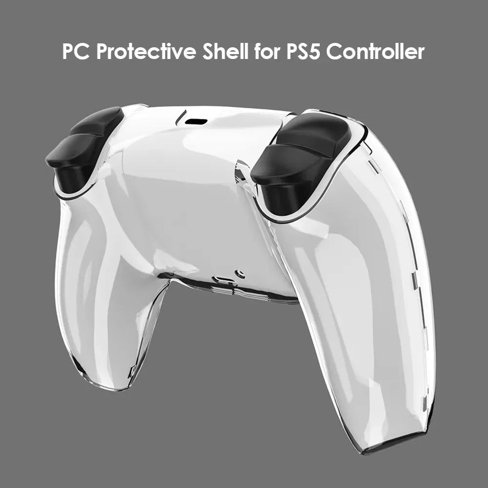 适用于 PS5 DualSense 控制器透明 PC 保护套超薄透明保护壳适用于索尼 Playstation5 游戏手柄游戏配件