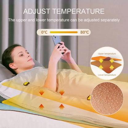 Fat Burning Sauna Blanket For Slimming Weight Loss Spa Detox Infared Heating Blanket For Home Body Shaper With Romote Control