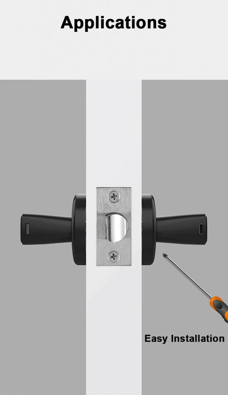 Cerradura electrónica digital con huella dactilar RAYKUBE M5 Tuya BLE con contraseña, llave, tarjeta IC, Smartlife y desbloqueo por aplicación Tuya