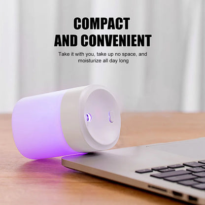 200ML Mini Humidifier USB Ultrasonic Air Humidifier LED Lamp Essential Oil Diffuser Car Purifier Aroma Anion Mist Maker portable