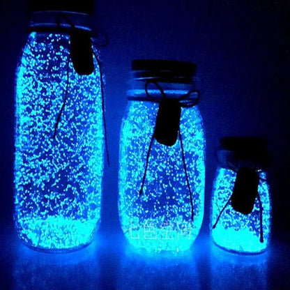 50 g de partículas luminosas fluorescentes para decoración de fiestas, pigmento brillante, grava, arena noctilucente que brilla en la oscuridad, polvo de arena