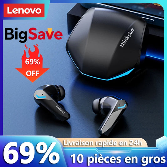 Auriculares inalámbricos originales Lenovo GM2 Pro 5.3 con Bluetooth, baja latencia, llamadas HD, modo dual, auriculares para juegos con micrófono