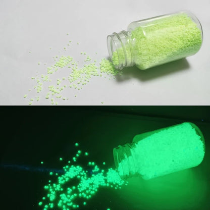 50 g de partículas luminosas fluorescentes para decoración de fiestas, pigmento brillante, grava, arena noctilucente que brilla en la oscuridad, polvo de arena