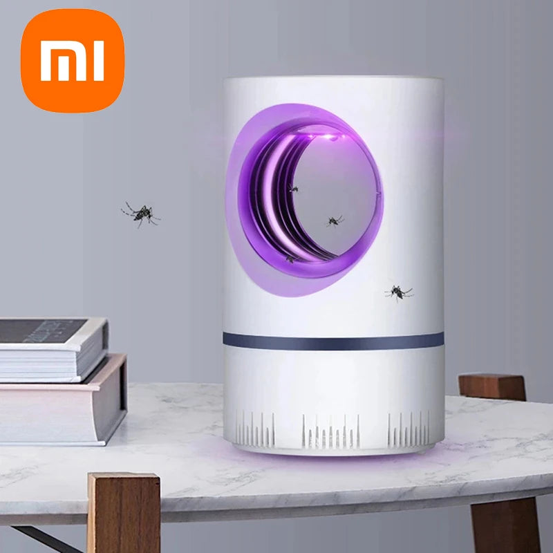 Trampa eléctrica portátil para mosquitos Xiaomi, lámpara para matar mosquitos con fuente de alimentación USB y adaptador, ventilador de succión, trampa para moscas e insectos para interiores