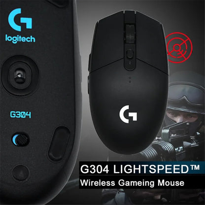 原装罗技 G304 Ligthspeed 无线游戏鼠标，Hero 12K 传感器，12000DPI，6 个可编程按钮，兼容 PC MacOS