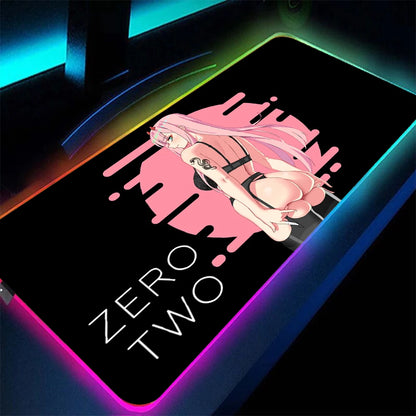 Mouse Pad Gamer 900x400 Desk Mat Zero Two Gamer Girl Hentai Accesorios Gaming Mousepad kawaii Computer Desk Table Games Office