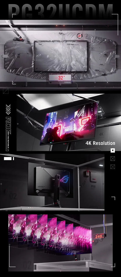 ROG PG32UCDP Monitor da 31.5 pollici Dual Mode 4K 240Hz 480Hz Desktop Laptop IPS Display Screen 1080P PC Gaming OLED Monitor