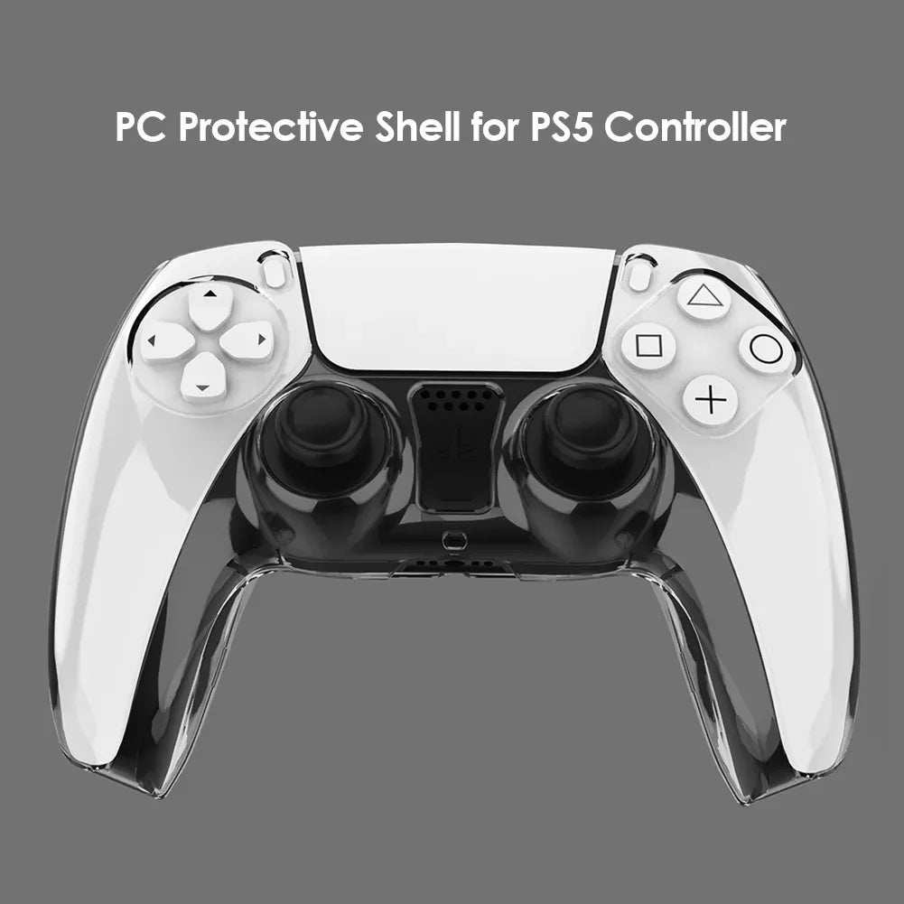 For PS5 DualSense Controller Clear PC Cover Ultra Slim Transparent Protector Case for Sony Playstation5 Gamepad Game Accessories