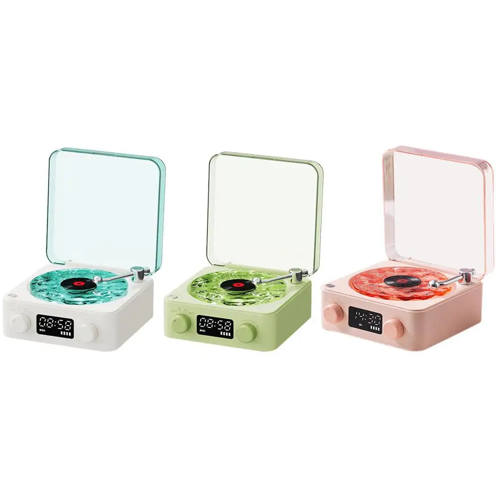 Mini Portable Retro Sleep Aid Speakers White Noise Bluetooth Speaker 360 Surround Sound With RGB Light Support TF Card