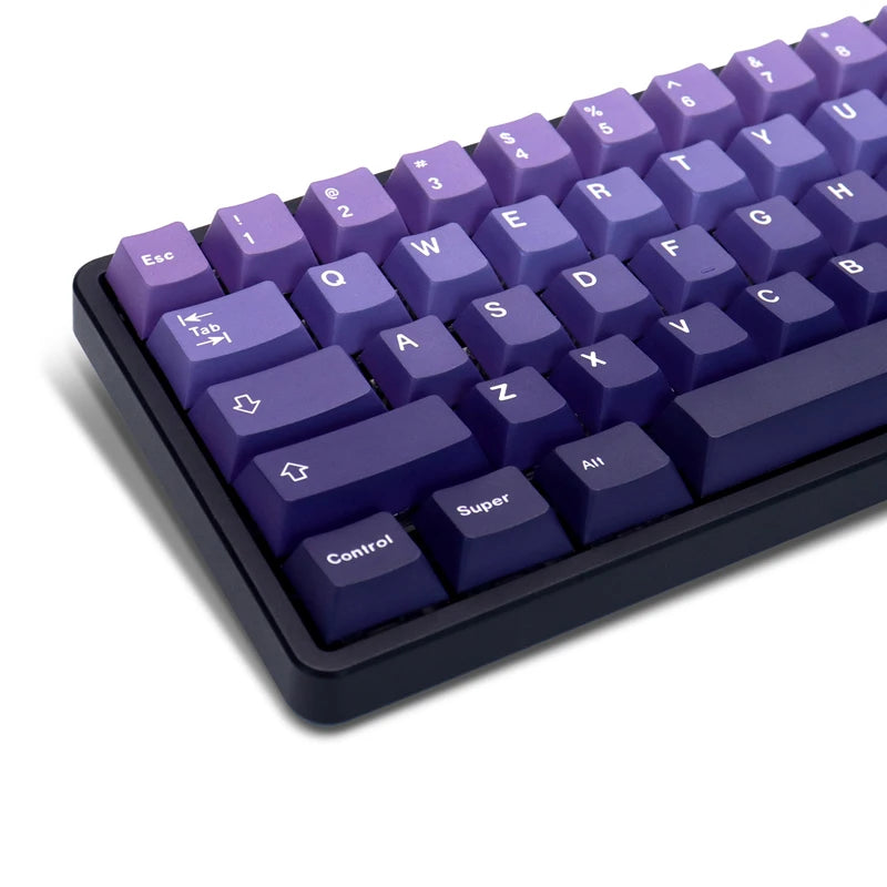 Teclas PBT de 132 teclas con perfil Cherry y doble disparo en morado para interruptores Cherry Gateron MX, teclados mecánicos para juegos