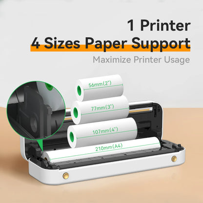 PeriPage A40 Printer A4 Paper Portable USB Bluetooth Wireless Thermal Transfer Printer for IOS Android System Printing Machine