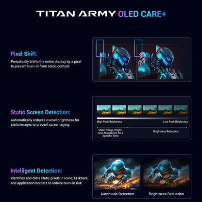 TITAN ARMY G27T8T Gaming Monitor 26.5inch 2560*1440 QD-OLED Screen 360Hz Refresh Rate 0.03ms GTG 1000 nits HDR 400 Adaptive-Sync