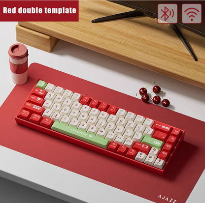 Teclado mecánico para juegos AJAZZ AK680 con cable, compacto, para computadora portátil, eje de color rojo o té, 68 teclas