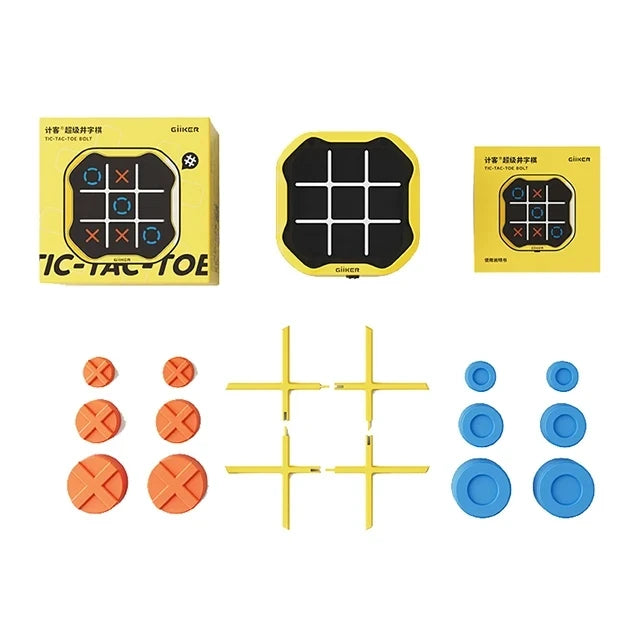 Giiker Super TIC-TAC-TOE BOLT - Juego de ajedrez compacto y portátil para la familia, juguetes de ajedrez para niños, regalos