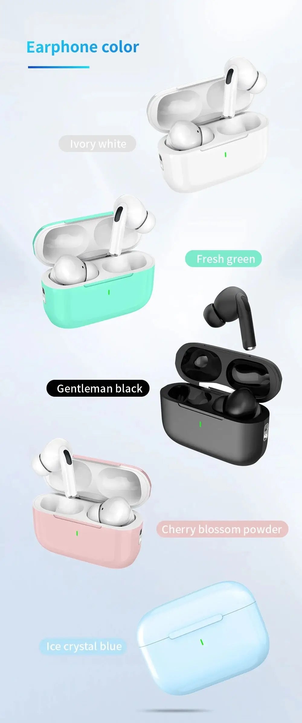 Auriculares Bluetooth Air Pro originales, auriculares Bluetooth 5.3, auriculares para juegos, para iPhone, Apple, Xiaomi, teléfono Android