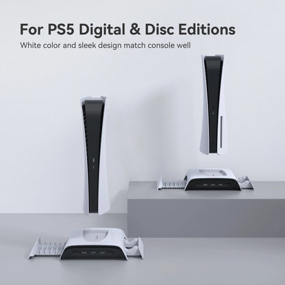 Estación de enfriamiento KIWIHOME para accesorios de PS5 Soporte vertical con RGB para accesorios de juegos de Playstation 5 para accesorios de PS5