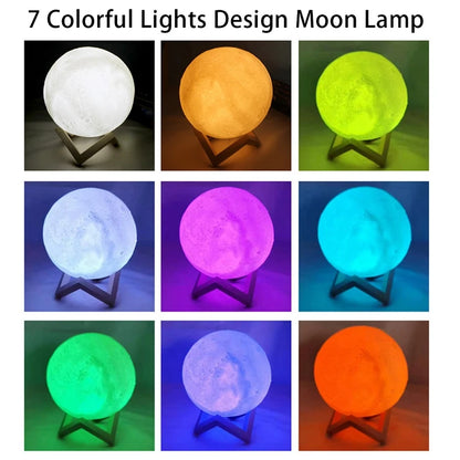 E5 8cm Moon LED Night Light Lamp Battery Powered With Stand Starry Lamp Bedroom Home Decor Night Lights Kids Gift Moon Lamp Xmas