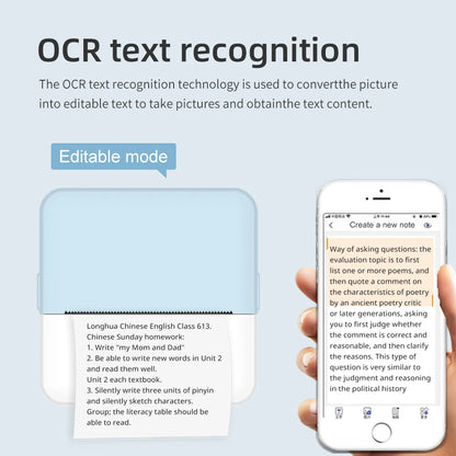 Mini impresora térmica portátil impresora inalámbrica con bluetooth compatible con android y ios