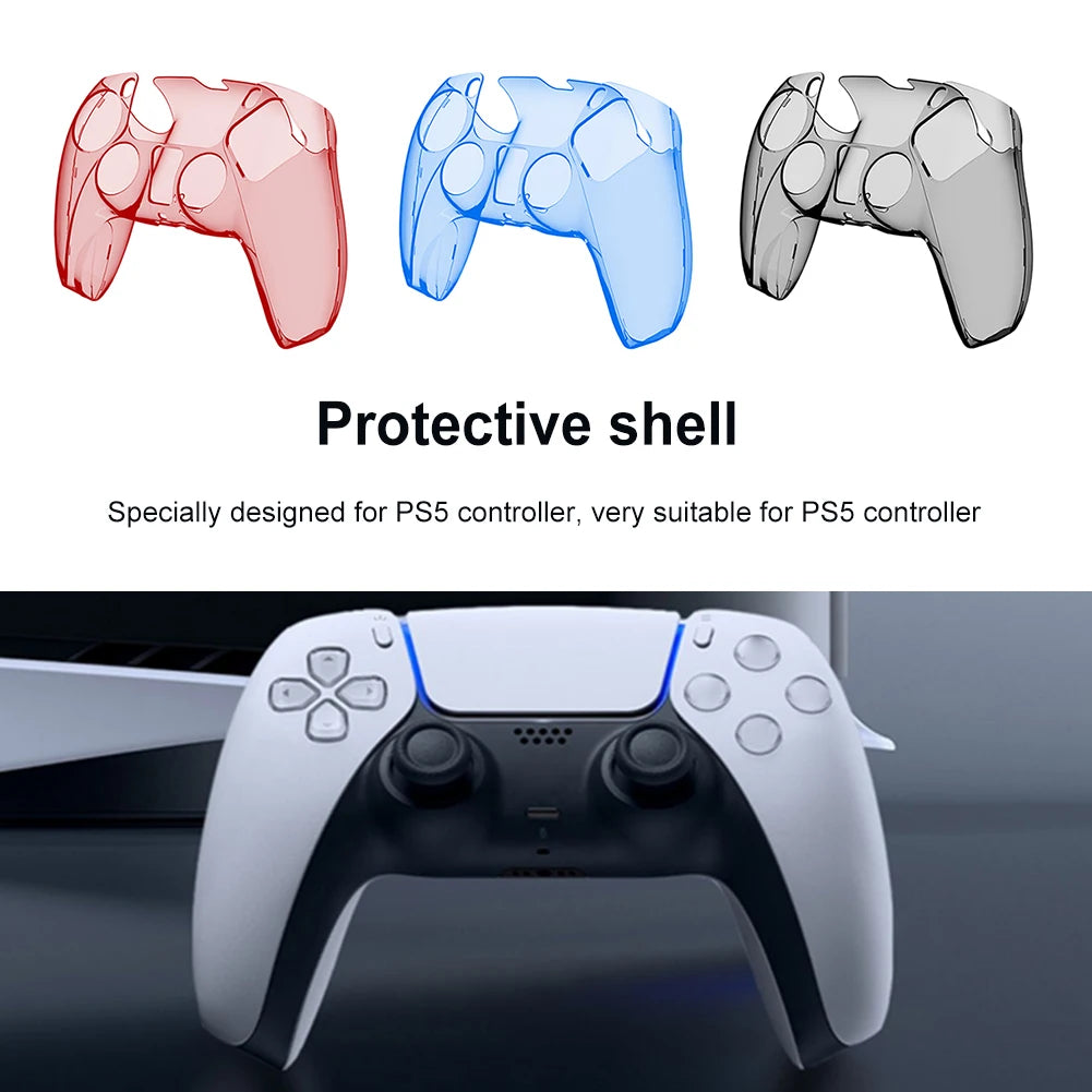 Funda protectora transparente ultradelgada para mando DualSense de PS5, funda protectora transparente para mando Sony Playstation5, accesorios de juego