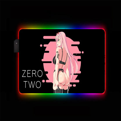 Mouse Pad Gamer 900x400 Desk Mat Zero Two Gamer Girl Hentai Accesorios Gaming Mousepad kawaii Computer Desk Table Games Office