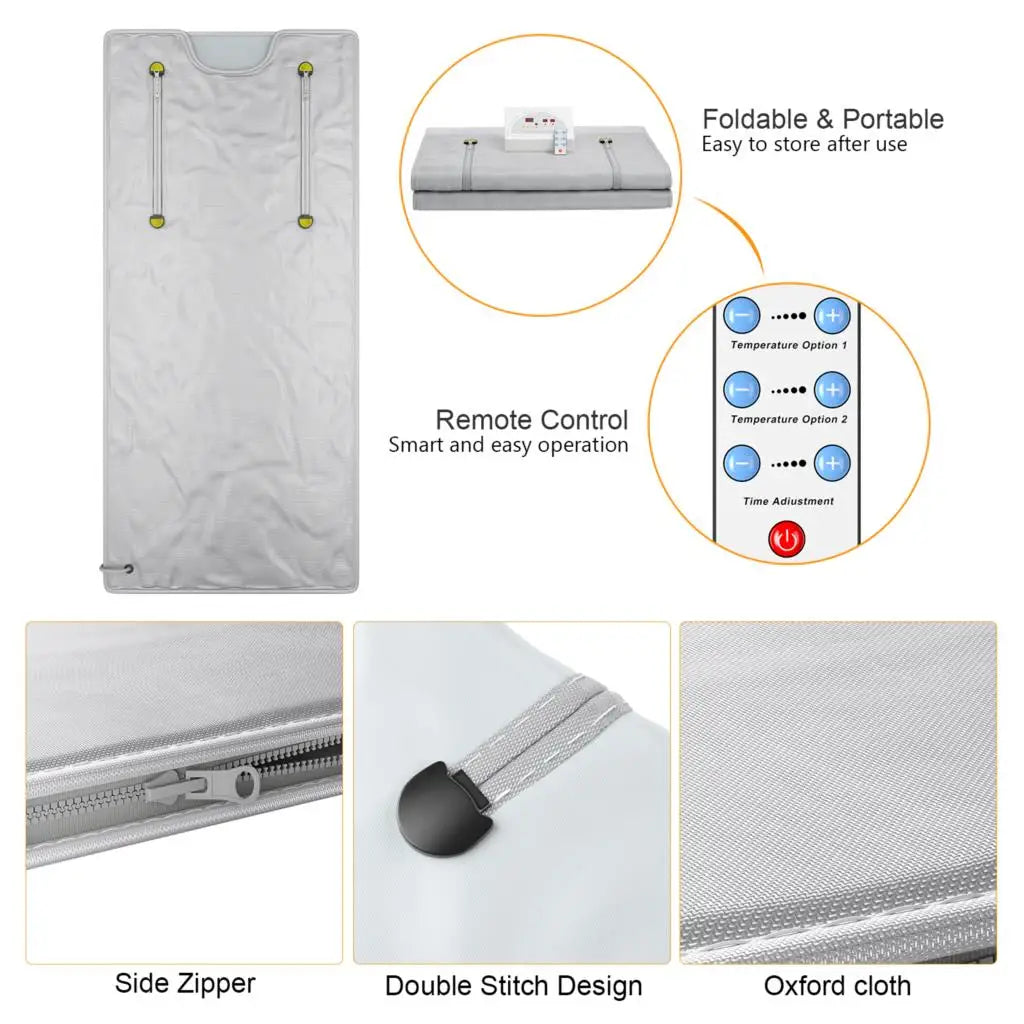 Fat Burning Sauna Blanket For Slimming Weight Loss Spa Detox Infared Heating Blanket For Home Body Shaper With Romote Control