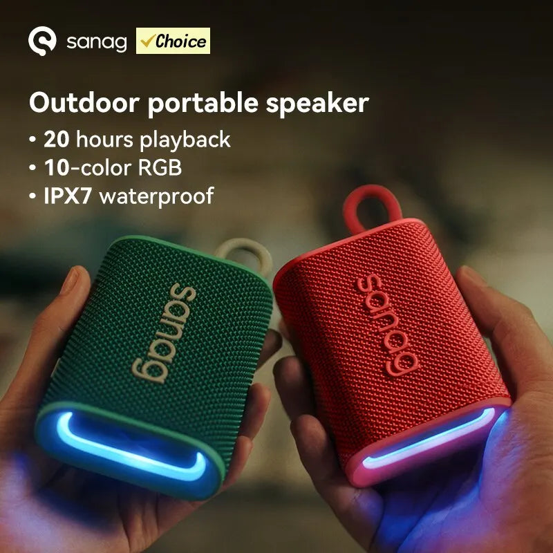 Sanag M13S PRO Bluetooth Speaker 5W IPX7 Waterproof Mini Outdoor Portable APP Control Wireless Speaker Subwoofer Hands Free Call