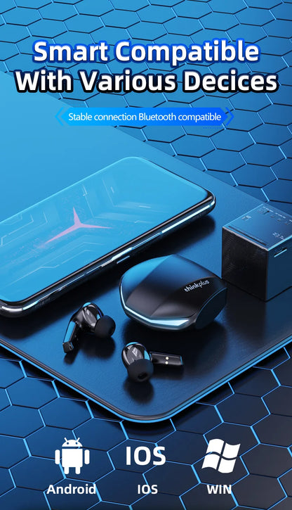 Auriculares inalámbricos originales Lenovo GM2 Pro 5.3 con Bluetooth, baja latencia, llamadas HD, modo dual, auriculares para juegos con micrófono