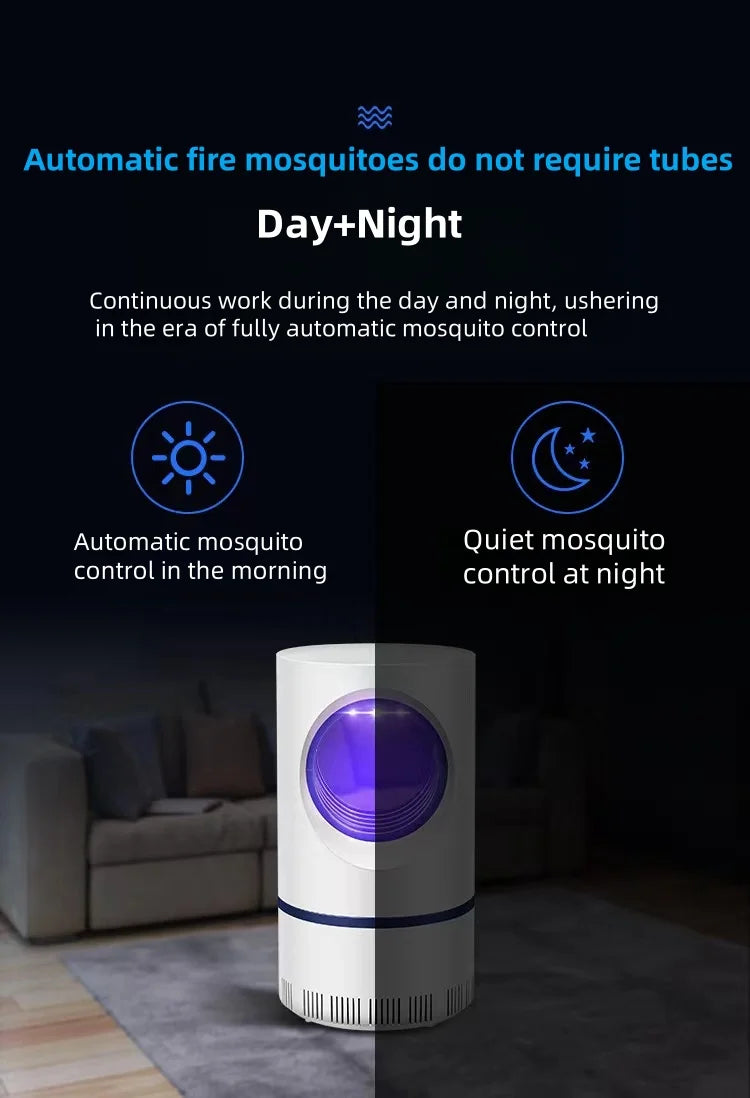 Mosquito Killer Lamp Portable Repellent Heater Fly Trap Electric Insect Killer Mute Anti Mosquito Lamp USB Rechargeable Indoor